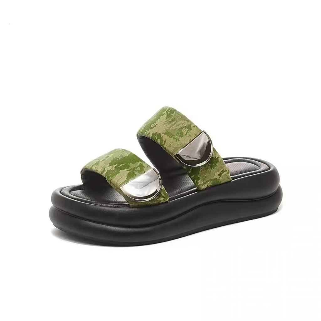 Plateau-Slipper Damen Sommerbekleidung Mode 2025 neu hochwertig Strand-Badesandalen Internet-Berühmtheit super angesagte Sandalen