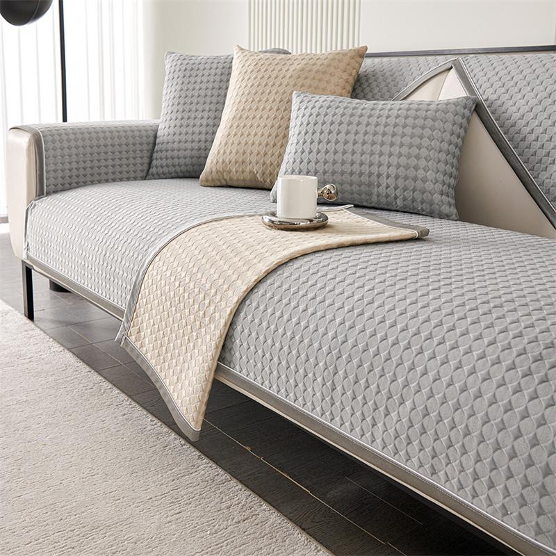 Ice Silk Sofa Cover for Living Room Summer Cool Feeling Sofa Cushion Towel Non-Slip Universal Couch Protector Covers Home Decor