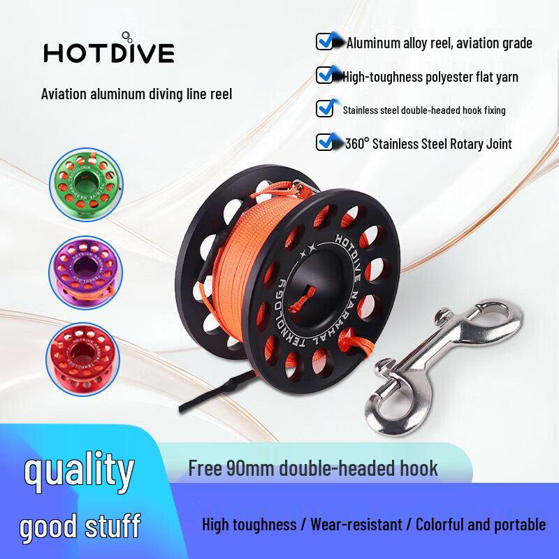 HOTDIVE Diving Reel with Aluminum Spool