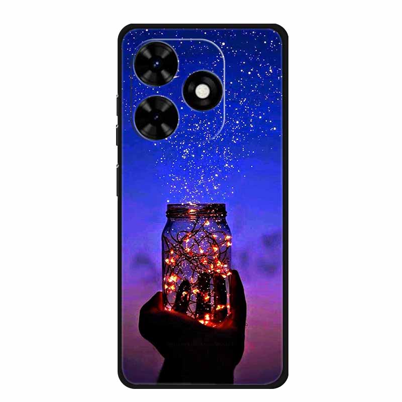 For Tecno Spark Go 2024 Case Luxury TPU Silicone Soft Back Cover Phone Cases for Tecno SparkGo 2024 BG6 Shockproof Flower Fundas