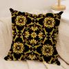 Gold European Style Retro Cushion Cover Silky Short Plush Invisible Zipper Dustproof Sofa Pillow Case for Home Decor