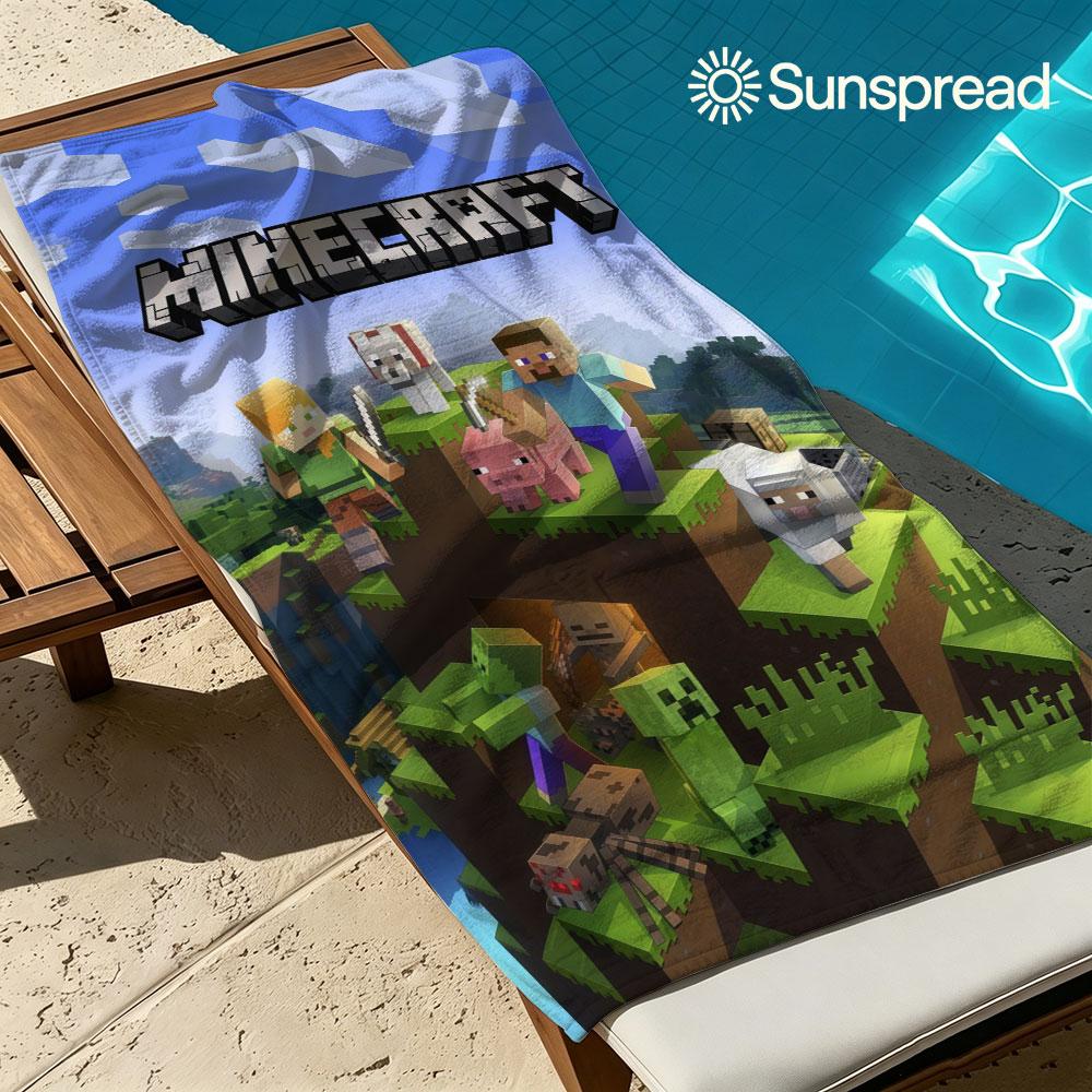 1PC Classic M-MinecraftS Quick Drying Bath Towel Microfiber beach towel light weight swimming camping yoga beach out