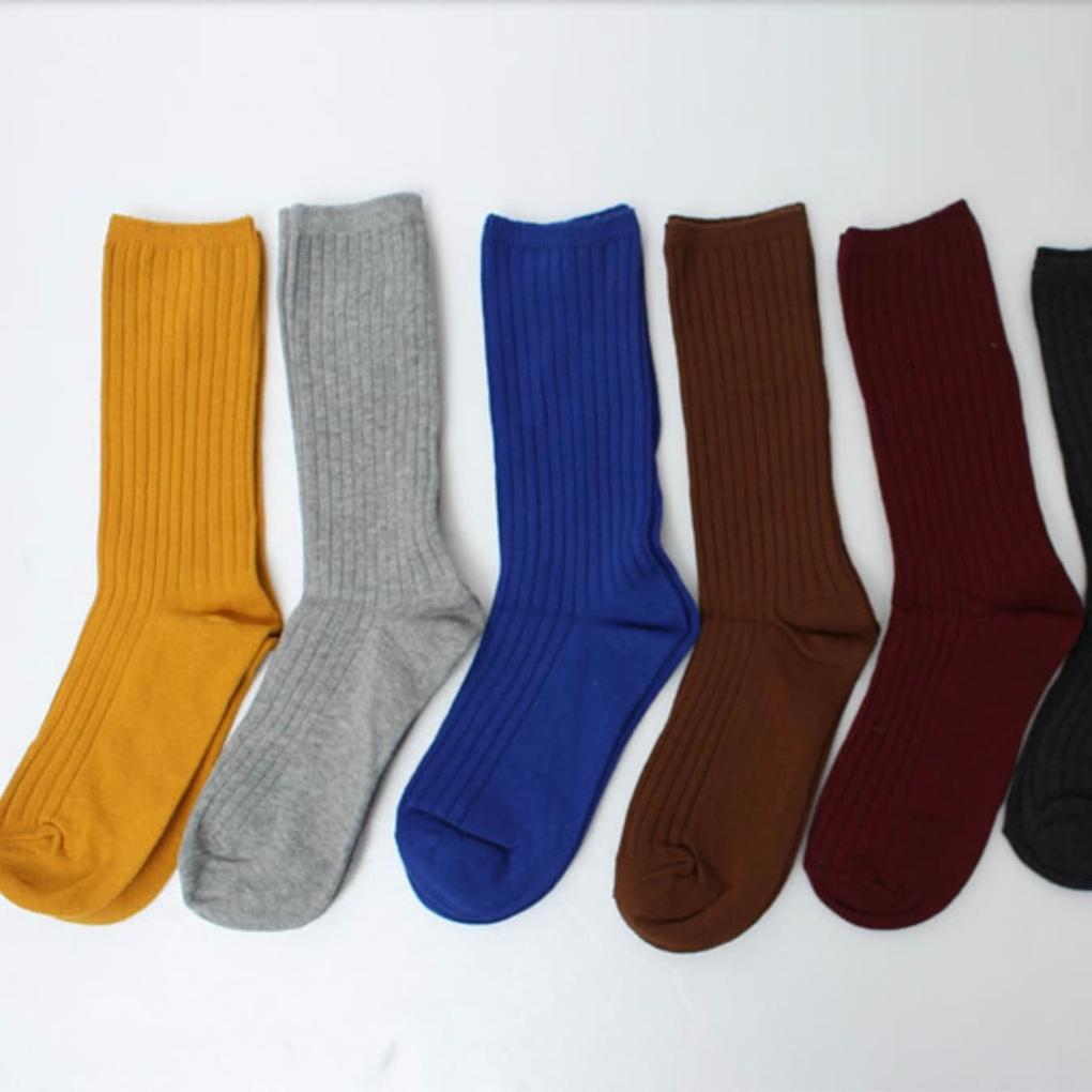 

Women s Fashion Socks Plain Fur Collar Knit Blue