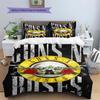 Guns N Roses Classic Circular Logo Print 3 Pieces Duvet Cover Set Hard Rock Band Bedding Bedroom Decor Without Pillow Core Comforter