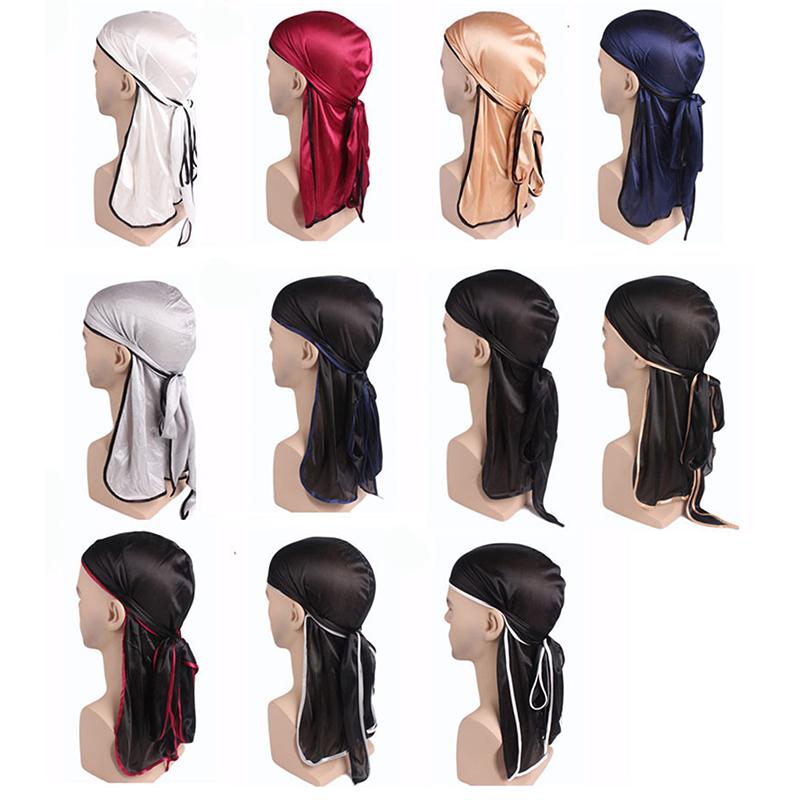 Unisex Menn Kvinner Bandana Durag Hodeplagg Hodeplagg Silke Piratlue Wrap Hatter