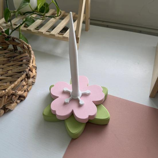 Flower Yarn Holder 3D Printed Floral Shape Base Knitting Yarn Ball Spinner Dispenser Stand Storage Organizer Knitting Crocheting Accessories