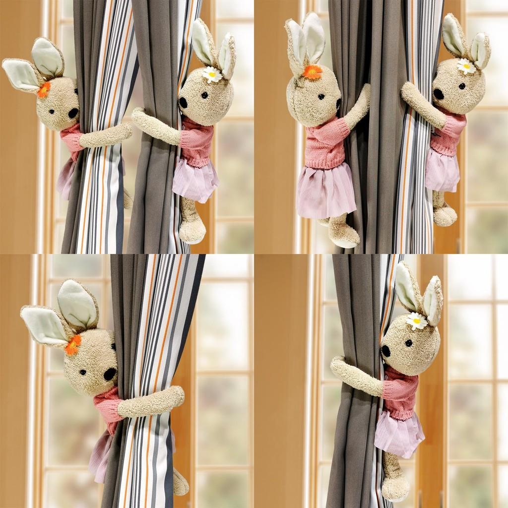 Daisy Curtain Bunny Tiebacks With Magnetic Clasp For Home Window Tool Decor