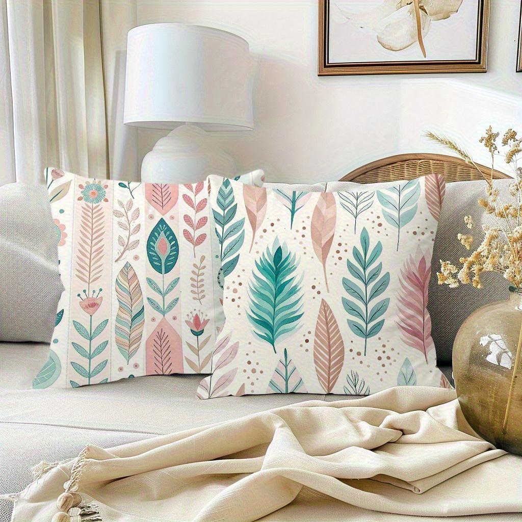 1/4pcs Floral Patterned Pillowcases for Cozy Decor Sofa Cushion Cover Home Bedroom Room Decoration