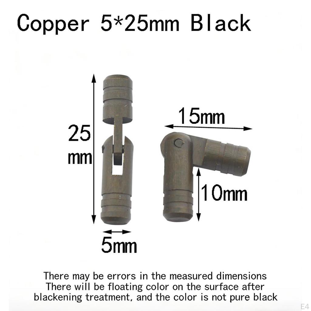 10 Brass Furniture Hinges, Cylindrical Barrel Concealed Hinges for Music Boxes,