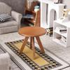 1/12 Dollhouse Simulation Mini Round Tea Coffee Table Model Dollhouse Wooden Furniture Decoration Dolls House Pretend Play Toys