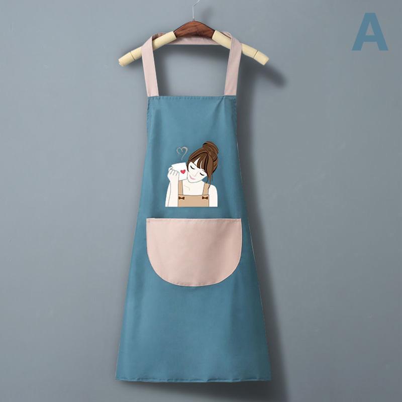 Kuchyňská Domácí Vodotěsná A Olejivzdorná Pánská A Dámská Zástěra Vaření Pečení Vodotěsná Olejivzdorná Zástěra Otírání Rukou
