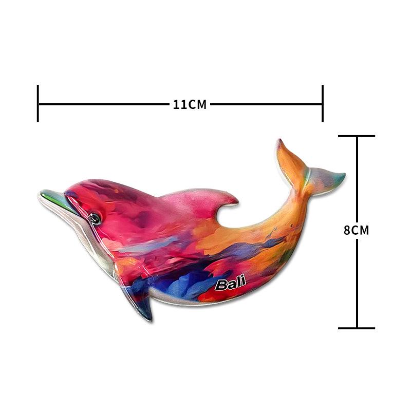 Креативные магниты на холодильник с морскими животными - сувениры-дельфины из Маврикия, Флориды и Бали