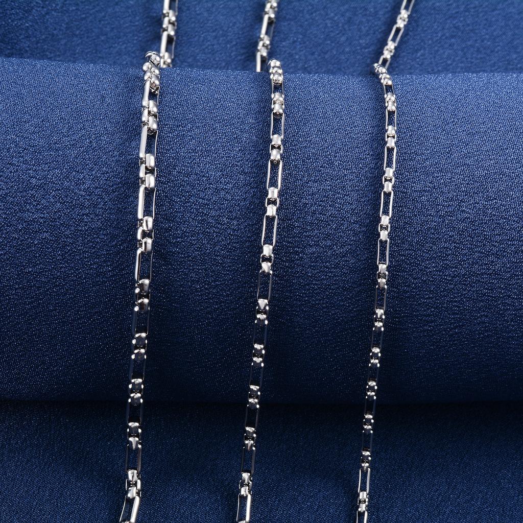 Stainless Steel Necklace Long Square Box Chain for Women Men Metal Neck Jewelry Gift Hip Hop Punk Boy Silver Collar Choker