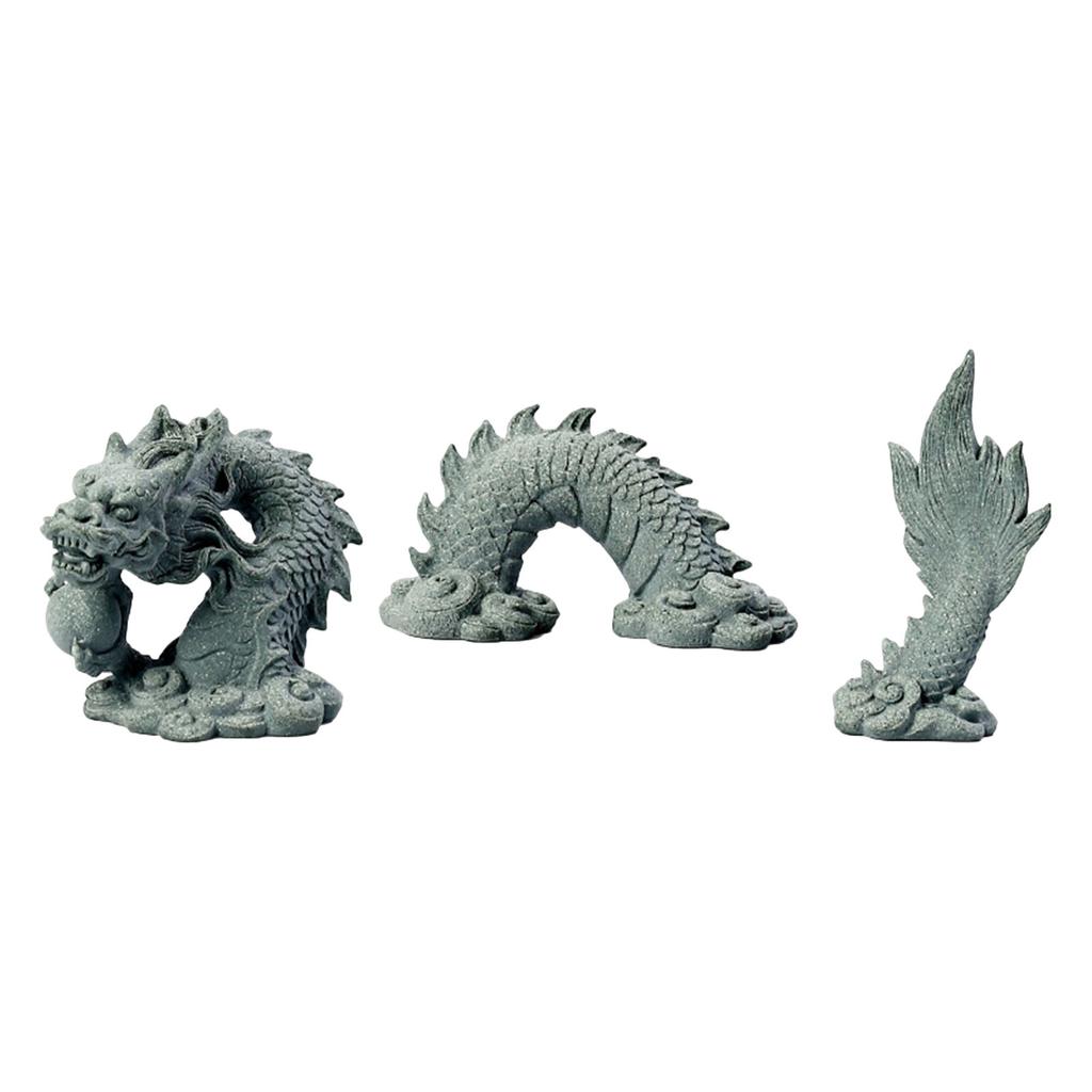 Resin Dragon Set Collectible Figurine Dragon Ornament Tea Pet Aquarium Landscaping for Hotel Indoor Outdoor Home Desktop Decor