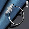 925 Sterling Silver AAA Zircon Dragonfly Ring Fashion Wedding Jewelry