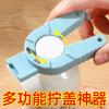 Multi-Function Bottle Opener Soda Beer Canned Food Plastic Lever Tool With Grip Handle White Or Blue