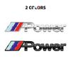 BLS1 2pcs Car Side Fender Emblem Sticker Accessories For BMW M Power 1 3 5 7 Series E46 E90 E60 X3 X4 X5 X6 F10 F15 F20 F30 G02 G03