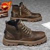 Fashion Ankle Short Barrel Male Shoes Brown Booties Black Men's Boots Y2k Offer In Promotion Retro Cheap Trendy 2025 New Offers Non Slip