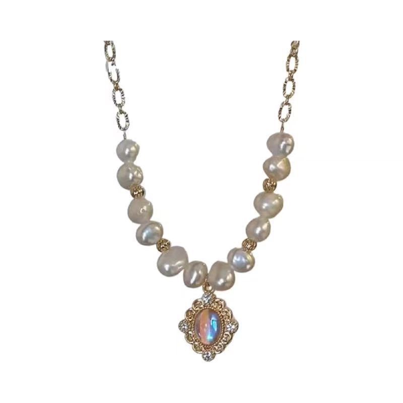 Imitation Baroque Pearl Necklace Women's New 1111 Explosion Light Luxury Niche High-end Clavicle Chain Temperament