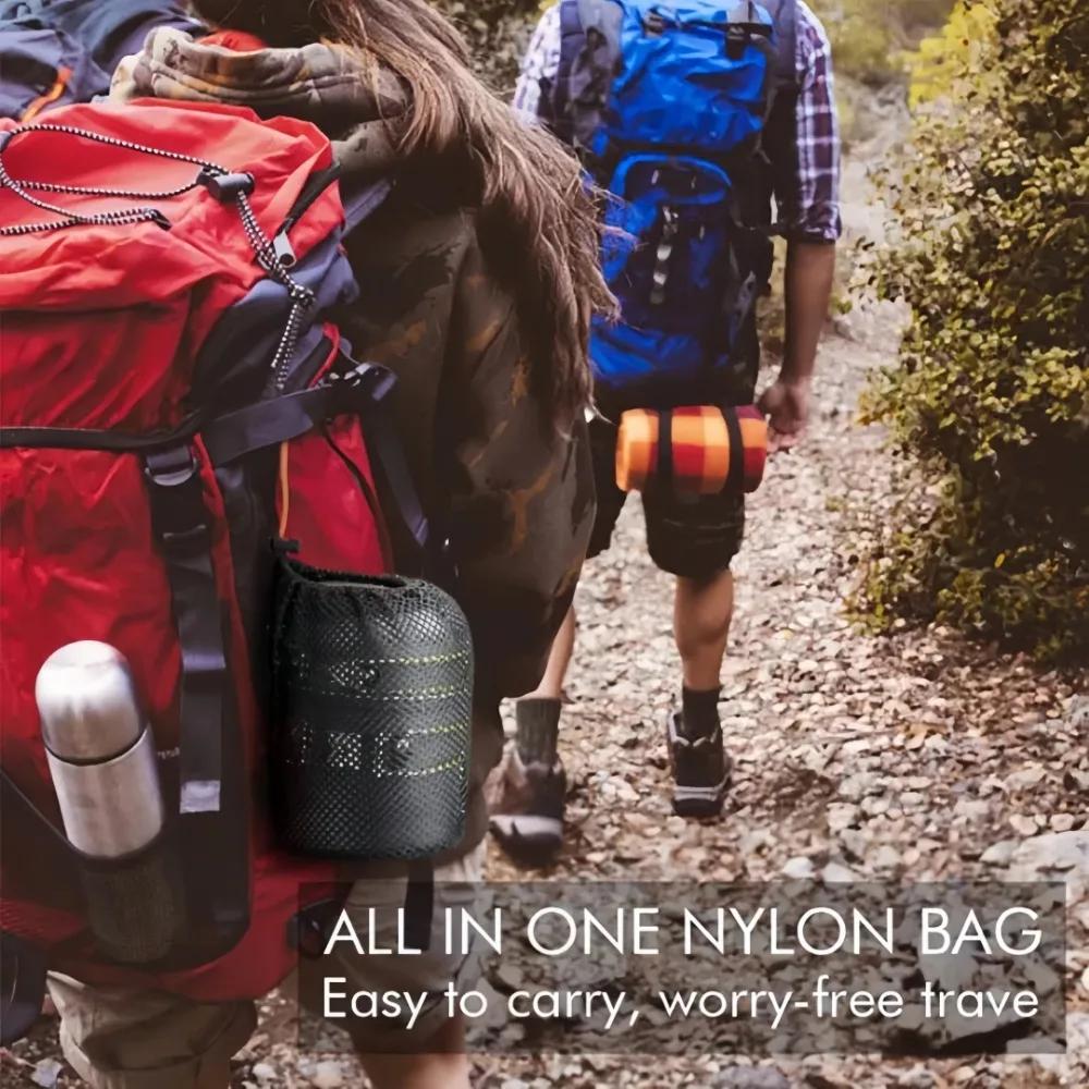 1set Camping Portable Cookware Hard Aluminum Alloy Material 1-2 Person Pot for Outdoor Camping Cooking Baking Equipment Tools