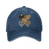 Gold Leopard Striped Heart Wall Decor Washed Baseball Cap Outdoor For Womens Unisex FeUnisex