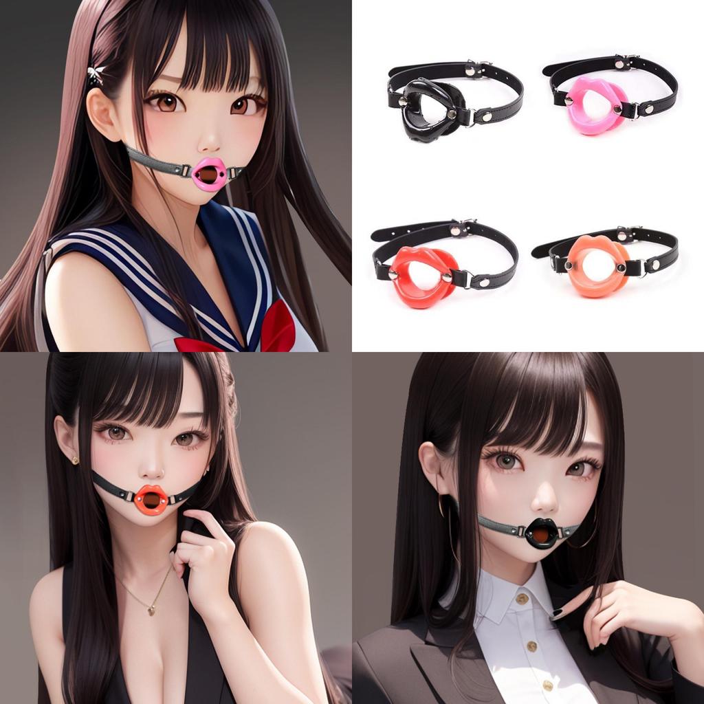 Adult Silicone Mouth Ball With Leather Collar For Passionate Role Play And Fetish Use