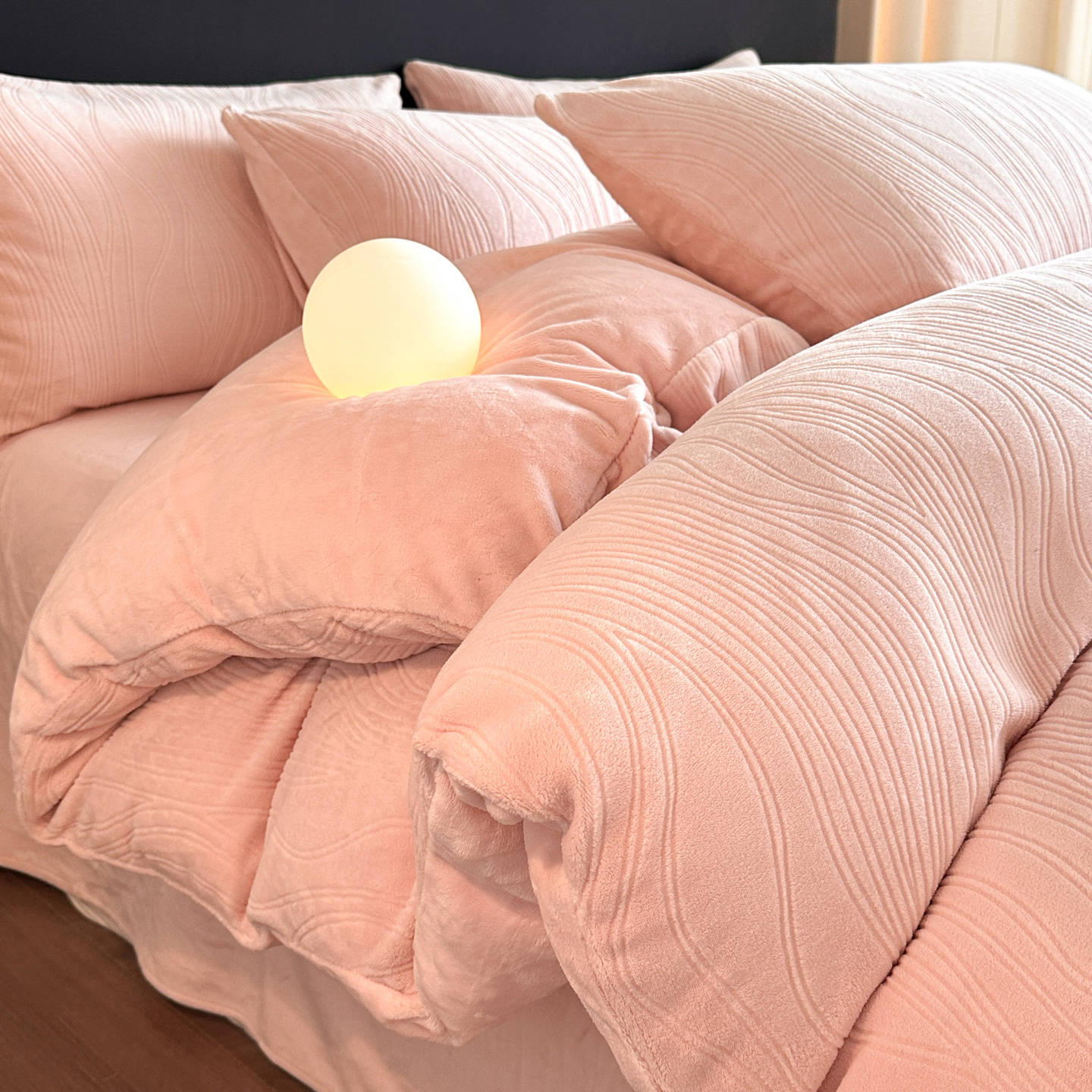 

new winter solid color rotten flower milk fleece bed four-piece set warm thickened bed sheet quilt cover bedding 1.2m sheet 3pcs