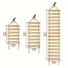 Wall Mounted Solid Wood Sisal Cat Climbing Ladder Scratcher Climber Furniture  Activity Cat Bridge Exclusive Amusement Park