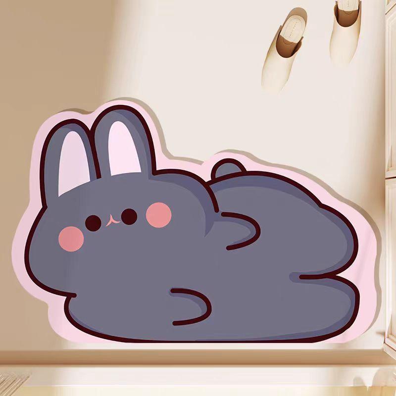 Special-shaped Cute Animal Diatom Mud Carpet Bathroom Non-slip Absorbent Foot Mat Kitchen Bedroom Home Wear-resistant Floor Mat