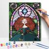 Disney Brave Princess Stained Glass Oil Painting Art Handmade Painting Kit Handmade Dsi Home Decoration Birthday Gift