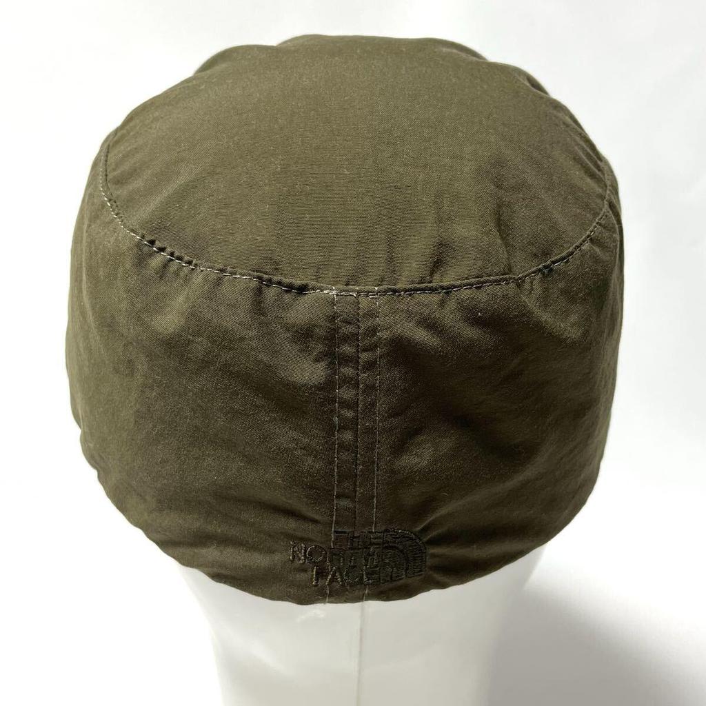 Used [Super Good Condition] THE NORTH FACE UV Care Back Logo Embroidery Lightweight Nylon Work Cap Khaki Unisex Size M 56-58cm