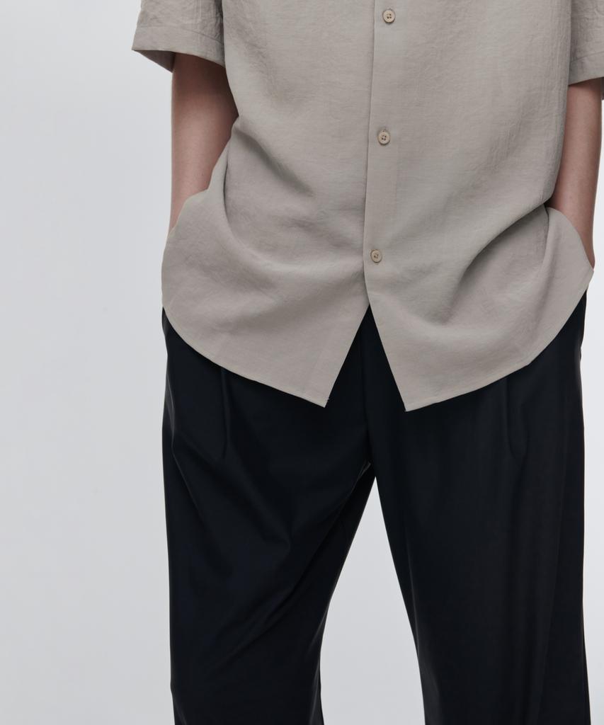 Musinsa Standard Cooling Deep Tuck Wide Elastic Waist Pants [Black]