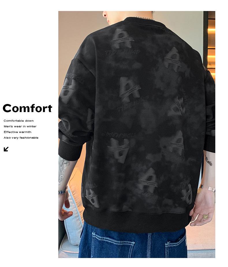 2026 Spring/Autumn Men's Casual Korean Style Round Neck Long Sleeve Hoodie