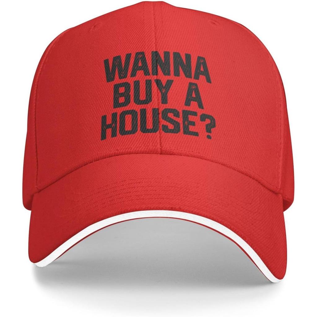 Wanna Buy A House Realtor Funny Baseball Cap Polyester Casual Sun Protection Adjustable Hat