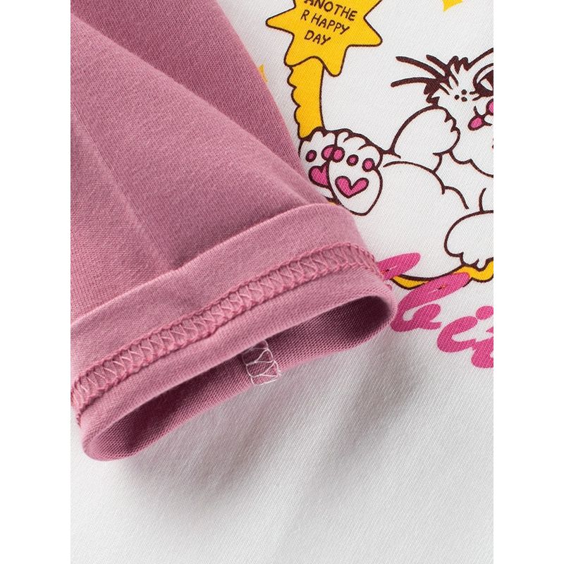 27home Children's Clothing Spring and Autumn Babies' Long Sleeve T-shirt Girl Bunny Bottoming Shirt Baby Girl Pure Cotton Clothes