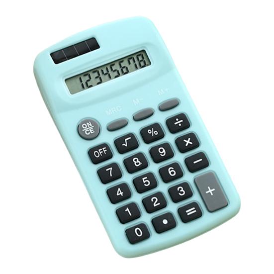 Calculator Fast Response Ultra-thin Large Screen Mini 8 Digit Solar Battery Dual Power Calculator for School