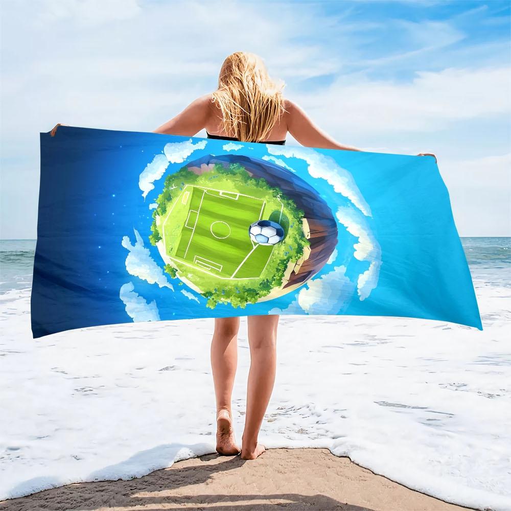 1pc Extra Large Microfiber Beach Towel - Fast Drying Sand-Free Lightweight Quick-Dry Compact Absorbent Super Soft Oversized