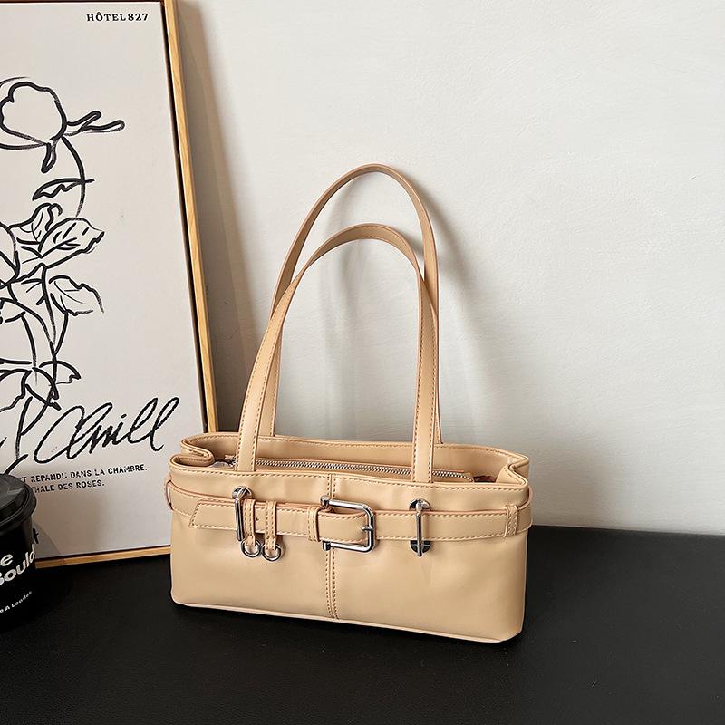 

Underarm bag versatile new casual fashion shoulder bag women s bag textured baguette bag хакі