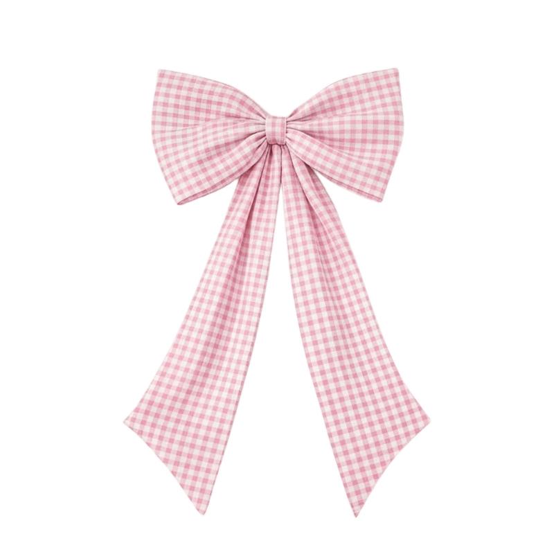 Elegant Checkered Bowknot Decoration Ideal For Female Birthday Party Lovely Butterfly Knots Ornament