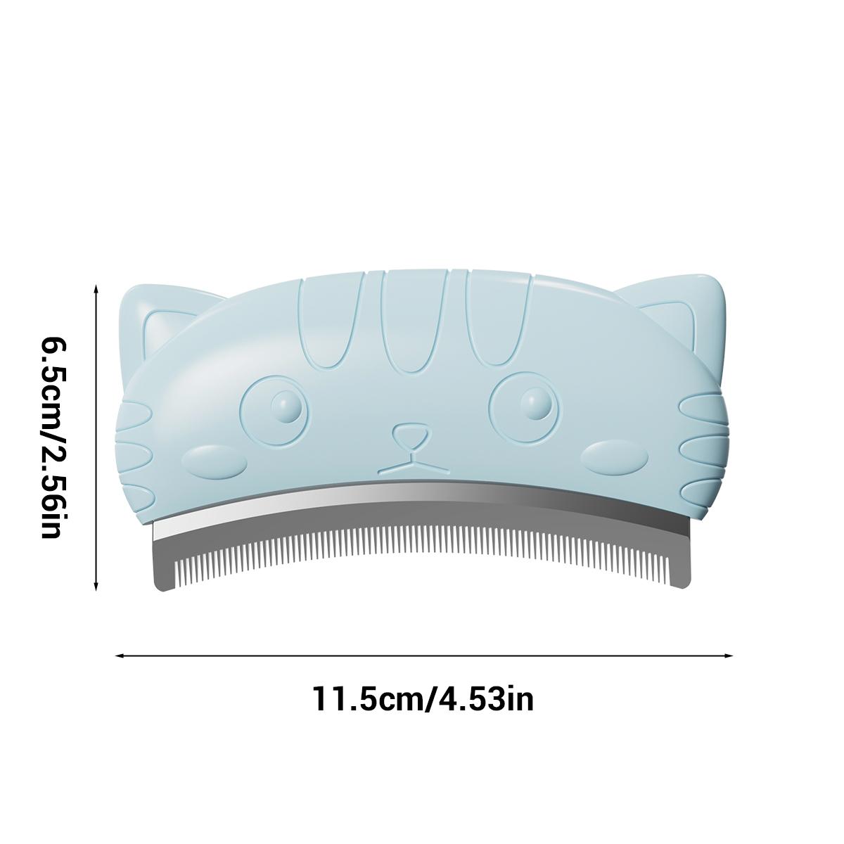 Pet Detangling Brush for Short & Long Hair, Dog Cat Hair Remover Comb, ABS & Stainless Steel Pet Grooming Supplies синий