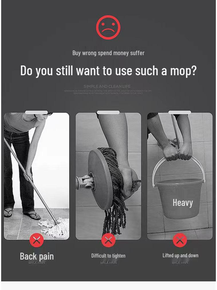 Dual-Drive Rotating Mop & Bucket Set - Hands-Free, Wet/Dry Use