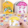 Bus Color Digital Classified Pasted Books Kids Handicraft Materials Stickers