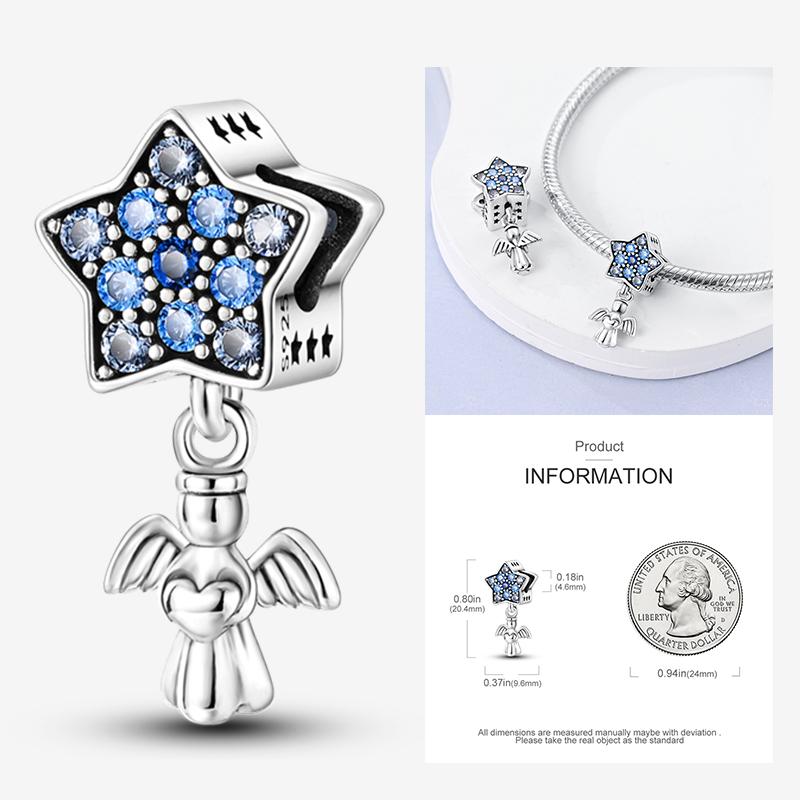 New In Star Moon Sun Series Charm Beads Fit Pandach Original Bracelet Women Copper Pendant Bead Jewelry Gift