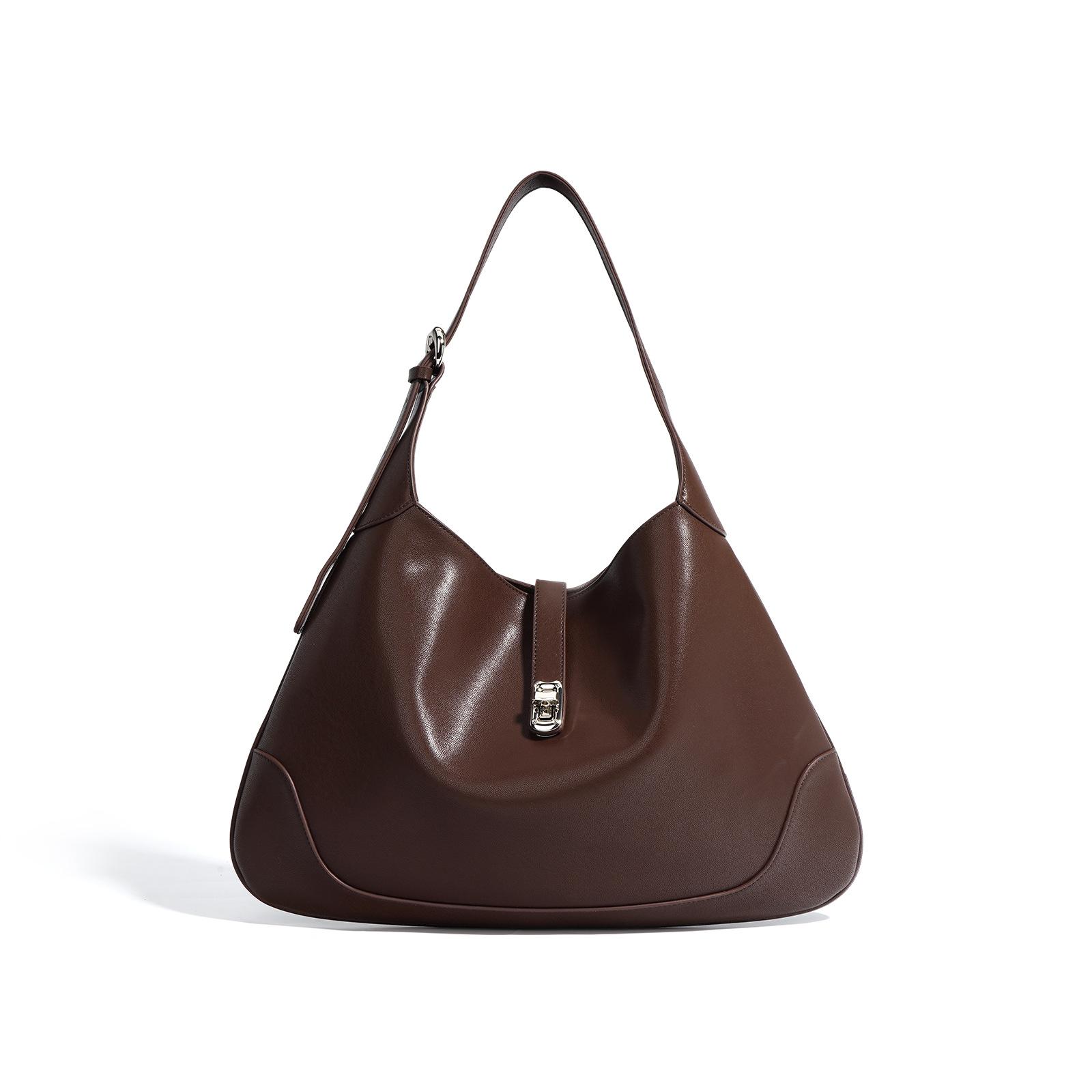 

2025 new large-capacity portable underarm bag women s fashion retro shoulder bag niche versatile commuter tote bag