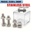 192 pcs 304 stainless steel hexagonal flange bolt and nut set, sizes M5/M6/M8, lengths: 10mm,12mm,16mm,20mm,25mm,30mm,35mm