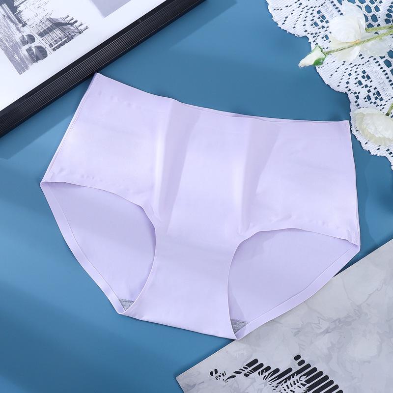 Damen Eisseide Nahtlose Mid-Waist Atmungsaktive Dreiecksslips