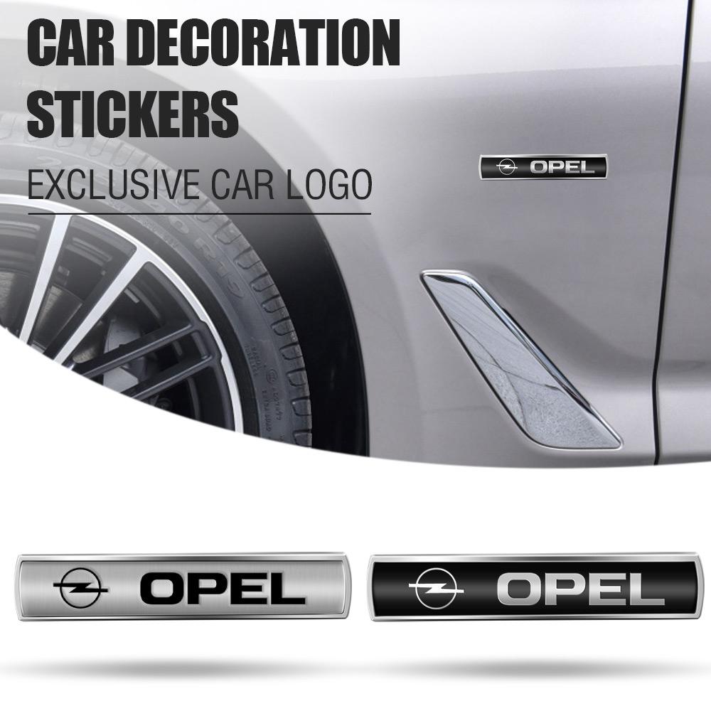 Car Accessories Metal Logo Car Body Side Window Badge Sticker For Opel Astra G H J Mokka Zafira Vectra OPC Insignia Vivaro Corsa