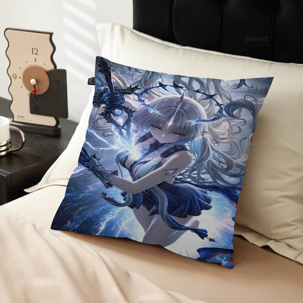 Wuthering Waves Cartethyia Cushion Cover Pillow Cover Decor Pillowcase Printed Cushion Case for Couch