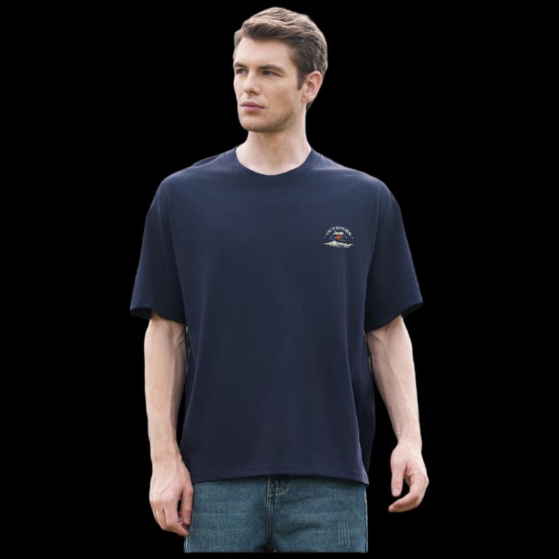 JEEP Unisex Summer Loose Fit Round Neck T-Shirt P842MKT1248 M