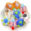 10Pcs New Cute Cartoon Rocket, Spacecraft, Astronaut Series Flat Back Ornament Jewelry Bows Accessories